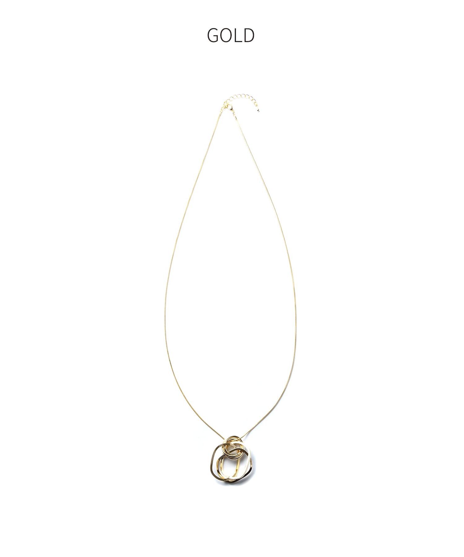 STYLE DELI「６リングパーツ70cmロングネックレス」|ネックレス|