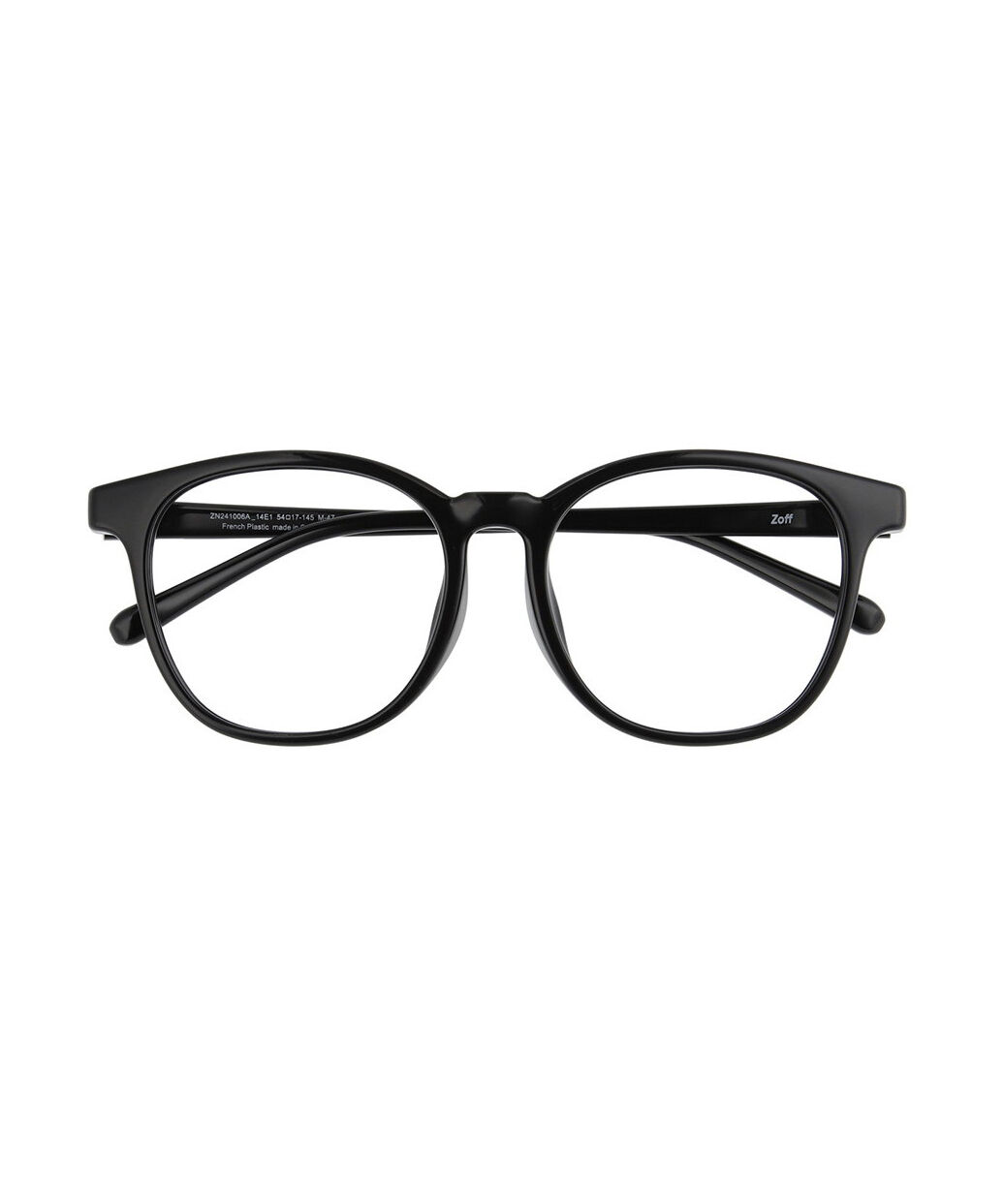  「Zoff | ウェリントン型 メガネ クリアフレーム 黒縁 伊達メガネ レンズ交換券付き」|メガネ|