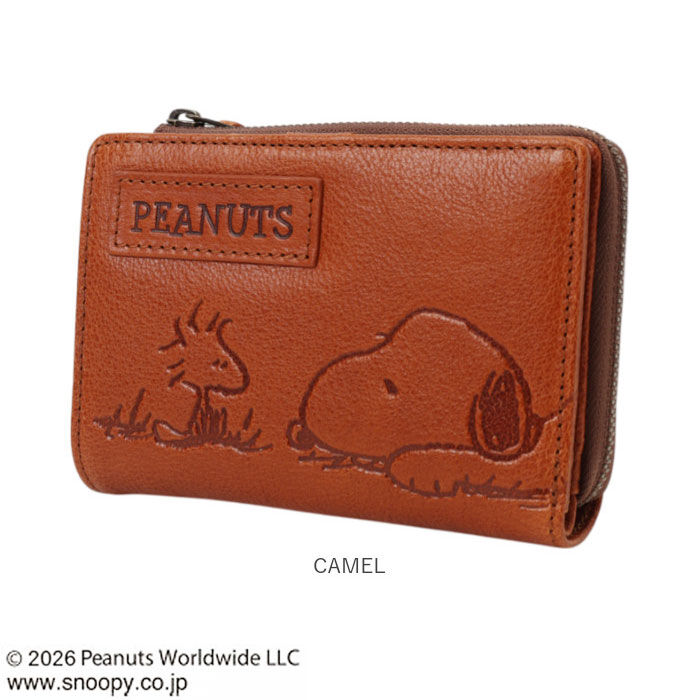 BACKYARD FAMILY「スヌーピー 財布 二つ折り 通販 SNOOPY 73055 レザー 本革 牛革 二つ折り財布」|財布|