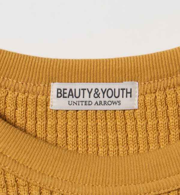 BEAUTY&YOUTH UNITED ARROWS「ビッグ ワッフル クルーネック ショートスリーブ Tシャツ」|Tシャツ・カットソー|