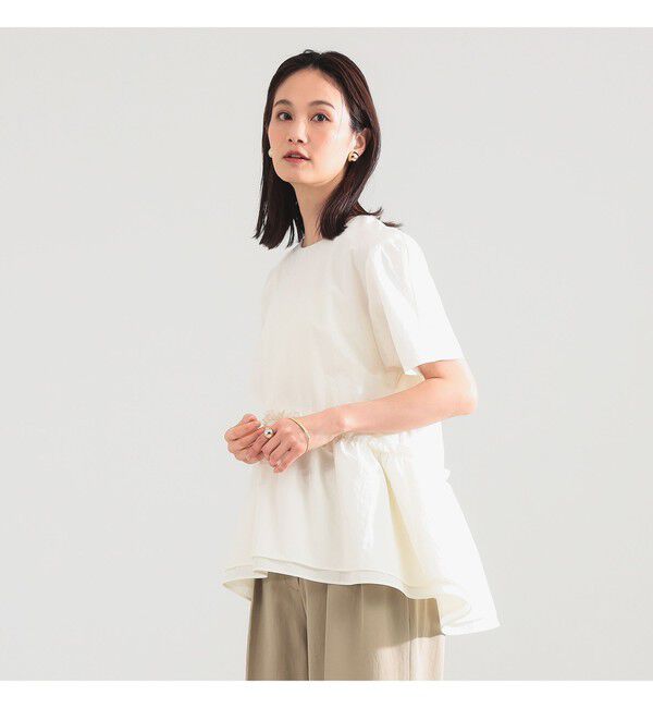 Demi-Luxe BEAMS 「ダブル ペプラム ブラウス」|シャツ・ブラウス|