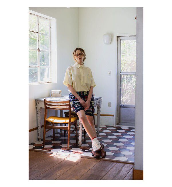 BEAMS PLUS「2 Pleats Shorts Window Patchwork Madras」|その他|