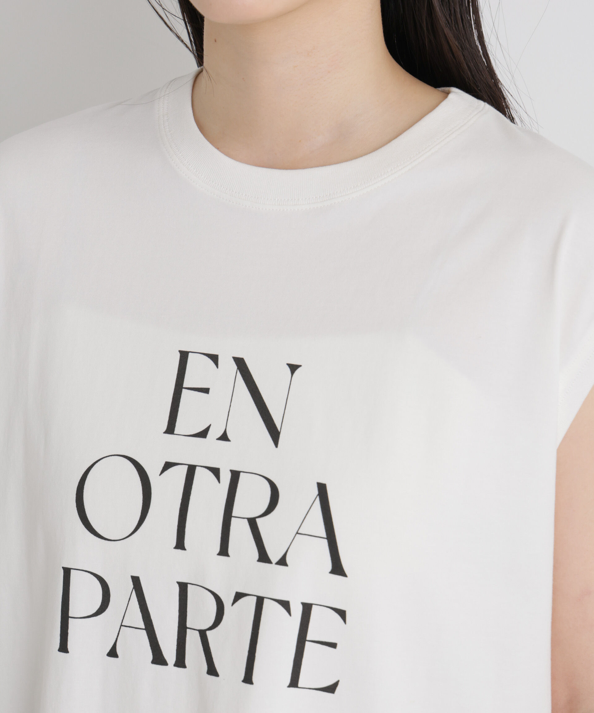 nano･universe「MINERALTEX(TM)ロゴプリントノースリーブTシャツ」|Tシャツ・カットソー|
