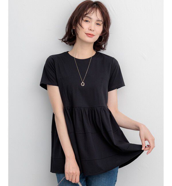 組曲「【WEB限定】プレーティング天竺ビスチェ風ティアード Tシャツ」|Tシャツ・カットソー|