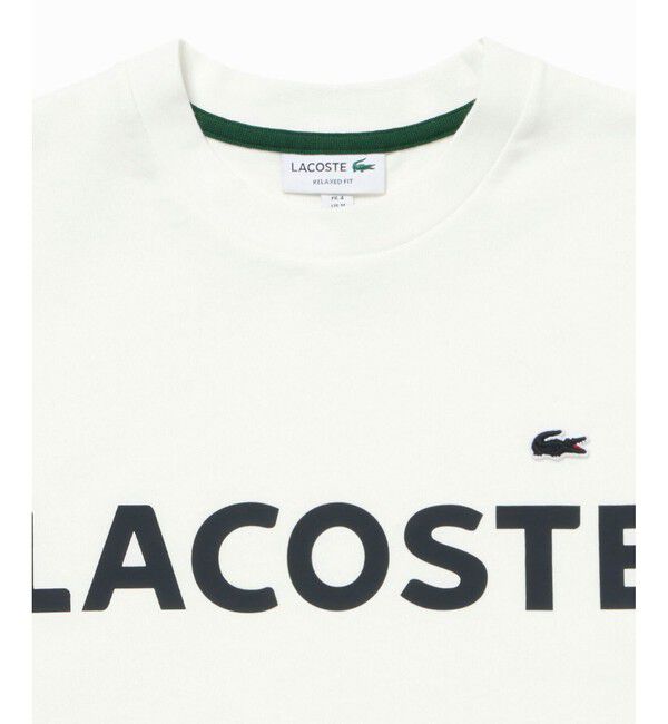 LACOSTE「ヘビーウェイトブランドネーム ラバープリント ロゴ半袖Tシャツ」|Tシャツ・カットソー|