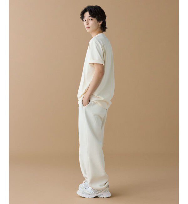 LACOSTE「ヘビーウェイトブランドネーム ラバープリント ロゴ半袖Tシャツ」|Tシャツ・カットソー|