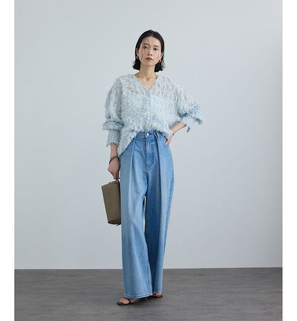 SALON adam et rope'「モチーフカットジャガードブラウス」|シャツ・ブラウス|