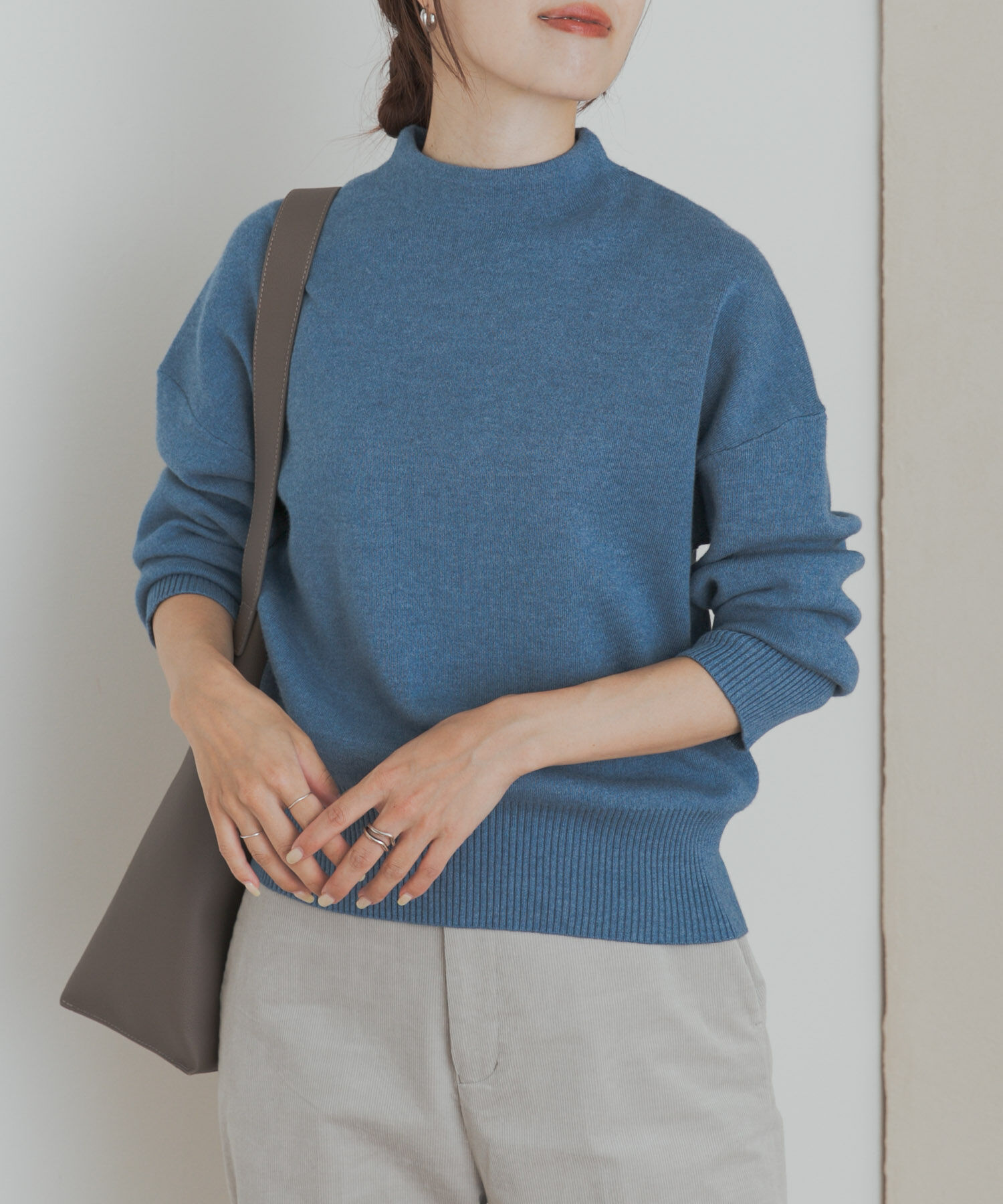URBAN RESEARCH DOORS「『蓄熱/洗濯可』ボトルネックKNITプルオーバー」|ニット・セーター|