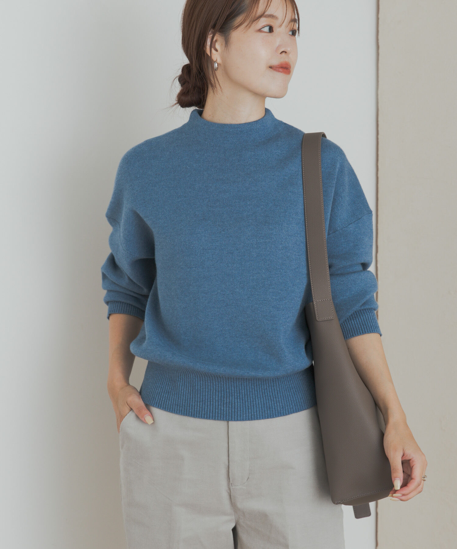 URBAN RESEARCH DOORS「『蓄熱/洗濯可』ボトルネックKNITプルオーバー」|ニット・セーター|