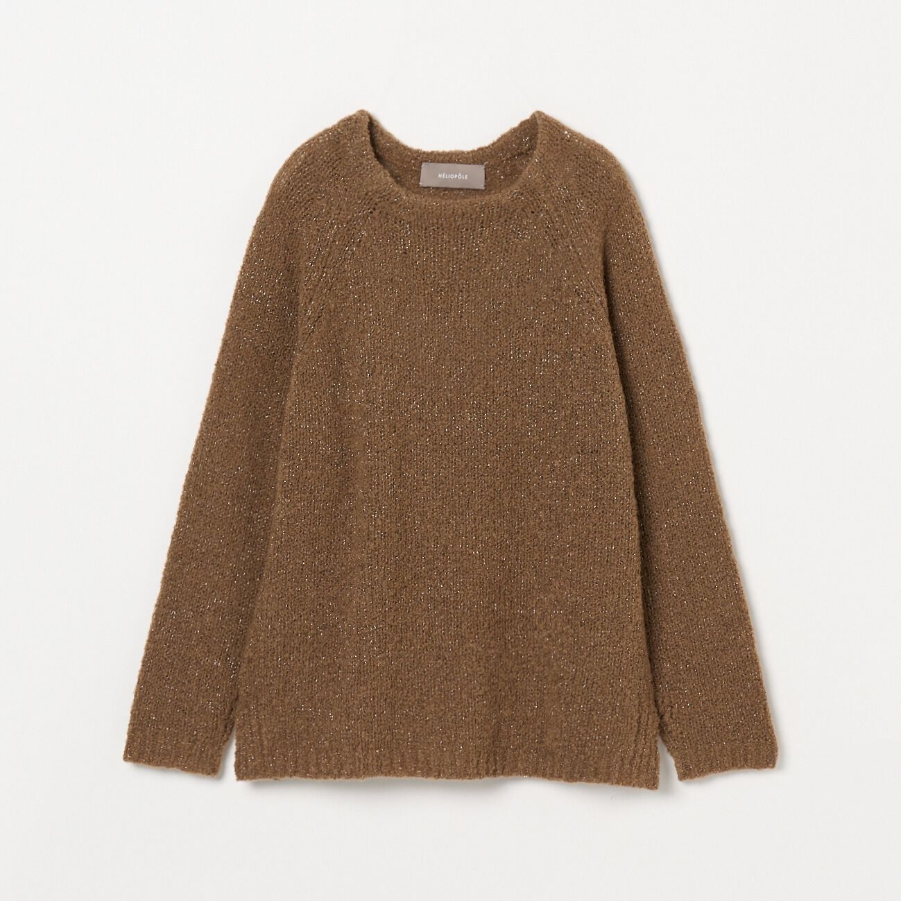 HELIOPOLE「HELIOPOLE GLITTER BOUCLE KNIT」|ニット・セーター|ダークブラウン