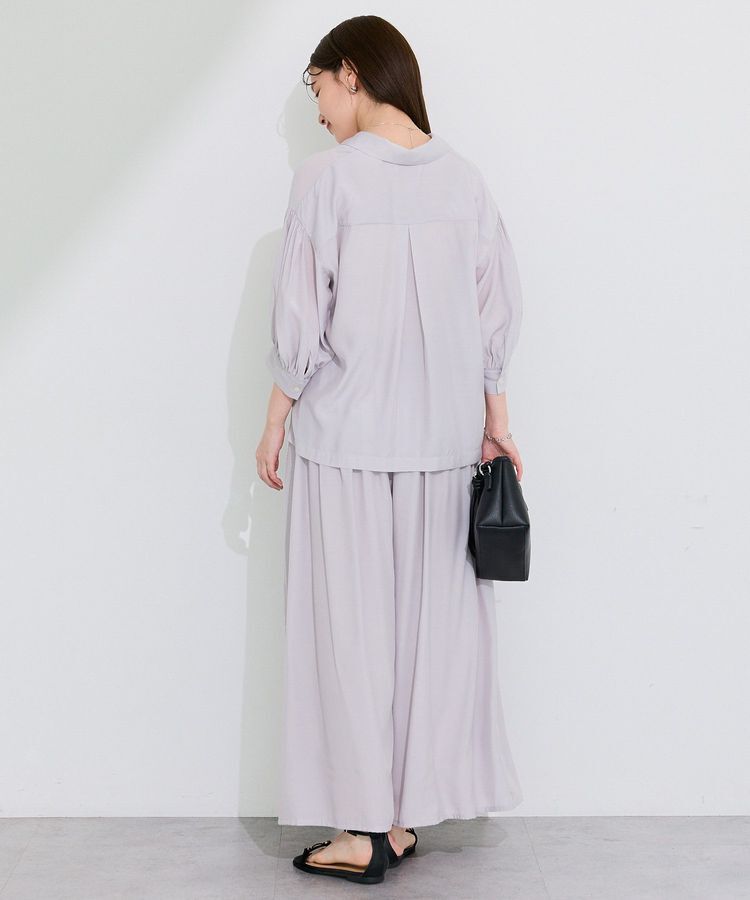 Green Parks「接触冷感シルキータッチローンオープンカラーシャツ」|シャツ・ブラウス|
