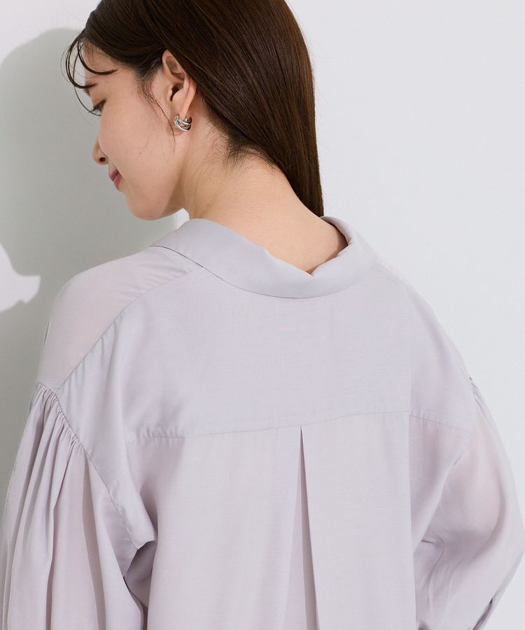 Green Parks「接触冷感シルキータッチローンオープンカラーシャツ」|シャツ・ブラウス|