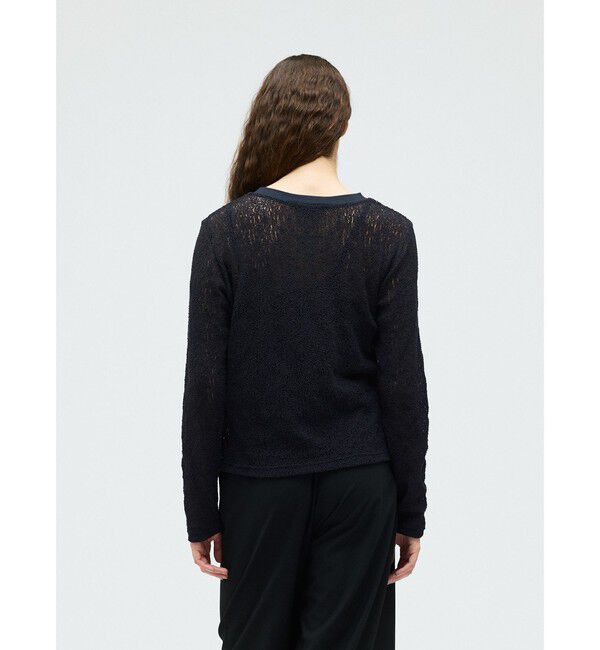 mizuiro ind「mizuiro ind レースクルーネックTシャツ」|Tシャツ・カットソー|