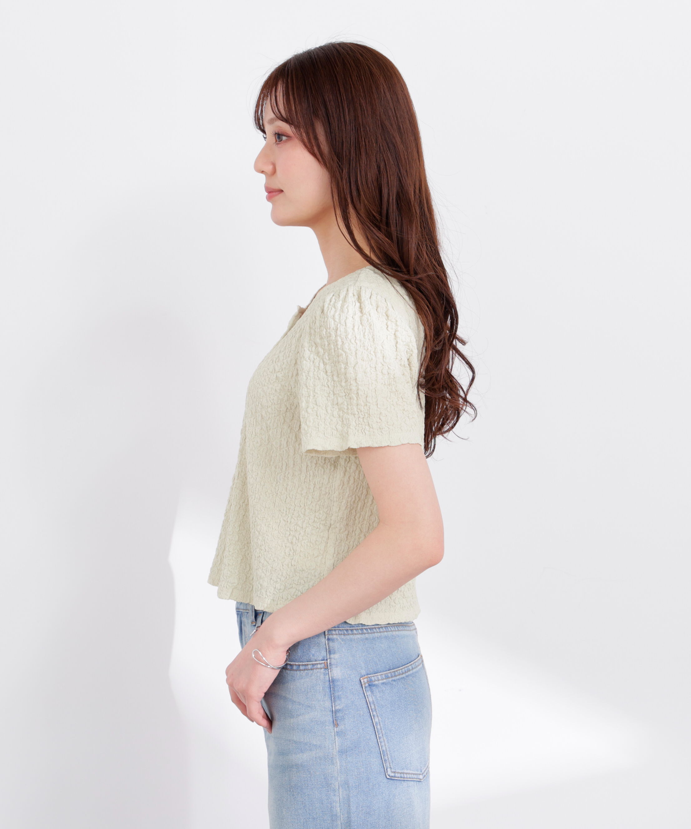 PROPORTION BODY DRESSING「シャーリングカットカーディガン 26SS」|カーディガン|