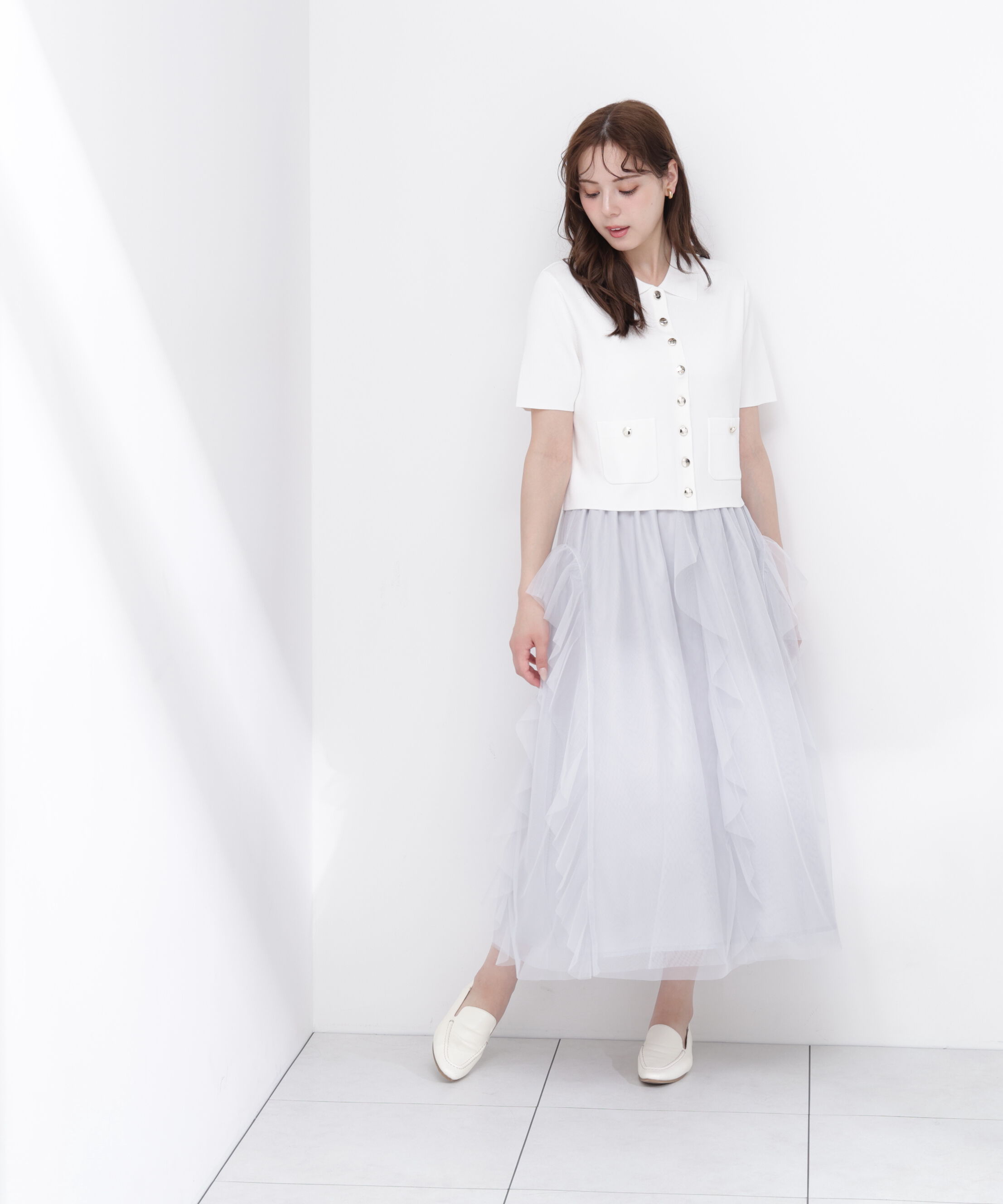 PROPORTION BODY DRESSING「<中川紅葉さん着用><ｳｫｯｼｬﾌﾞﾙ/UVｶｯﾄ/接触冷感>ﾎﾟﾛ衿ﾆｯﾄ  」|カーディガン|