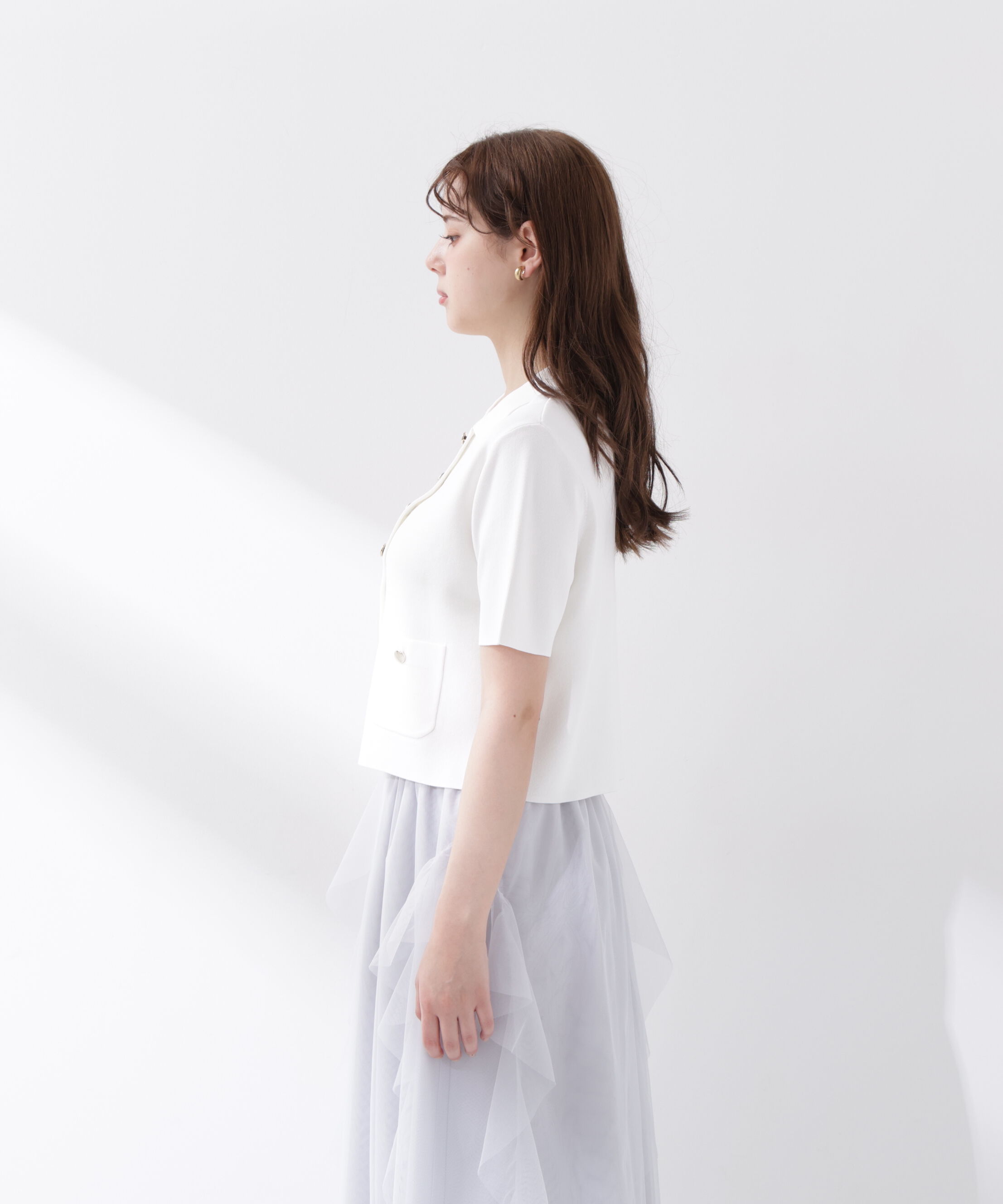 PROPORTION BODY DRESSING「<中川紅葉さん着用><ｳｫｯｼｬﾌﾞﾙ/UVｶｯﾄ/接触冷感>ﾎﾟﾛ衿ﾆｯﾄ  」|カーディガン|