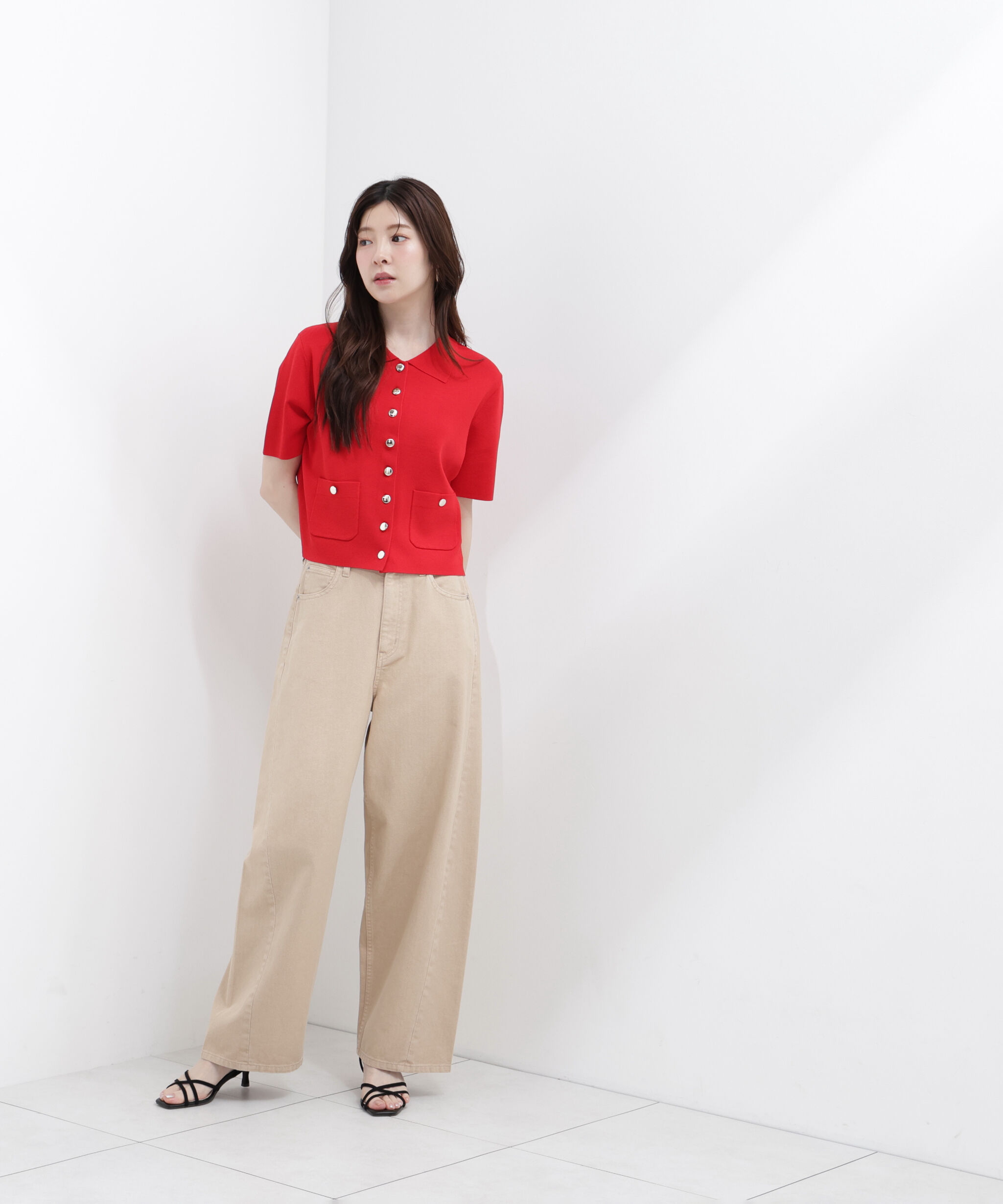 PROPORTION BODY DRESSING「<中川紅葉さん着用><ｳｫｯｼｬﾌﾞﾙ/UVｶｯﾄ/接触冷感>ﾎﾟﾛ衿ﾆｯﾄ  」|カーディガン|