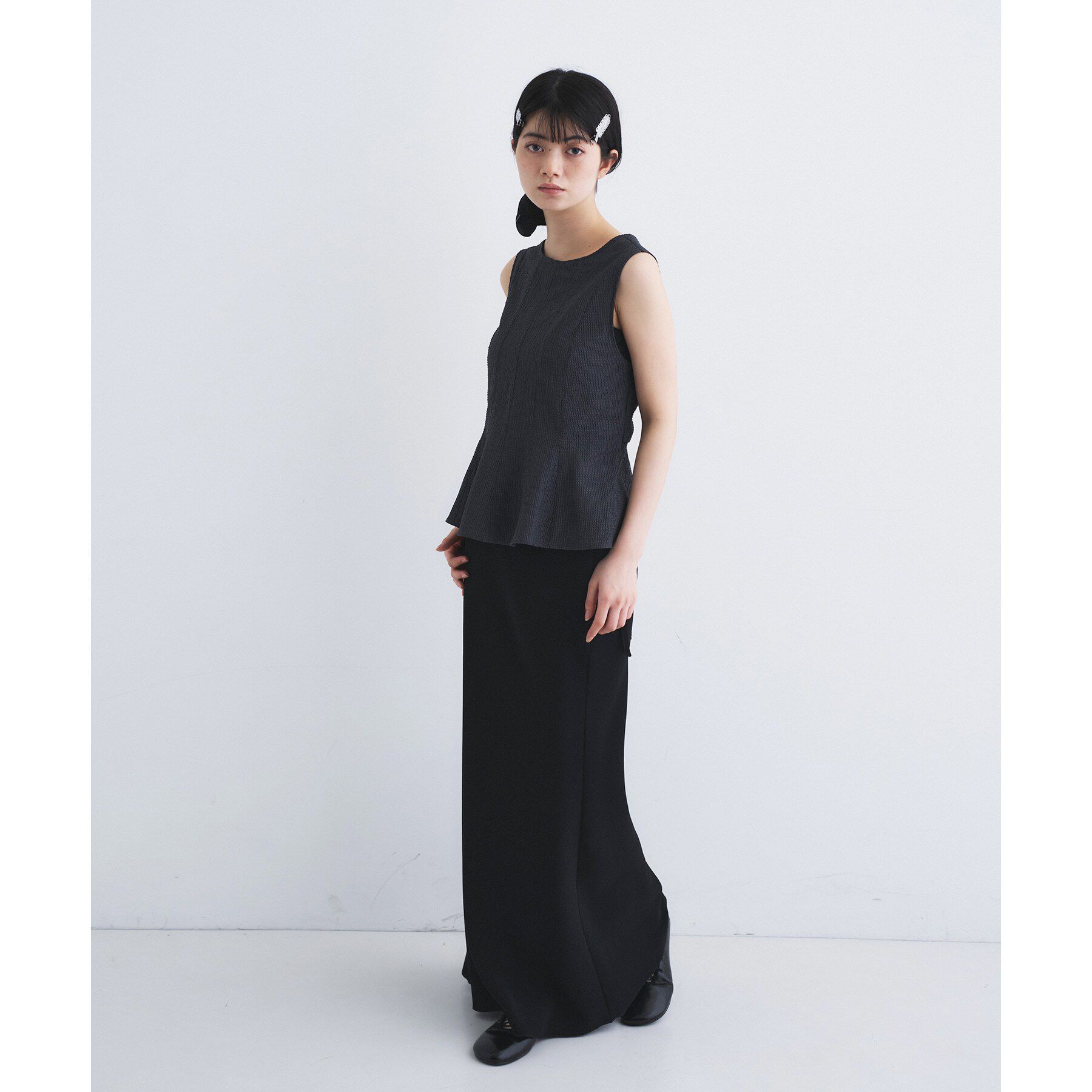 CODE A「back ribbon flare tops」|シャツ・ブラウス|