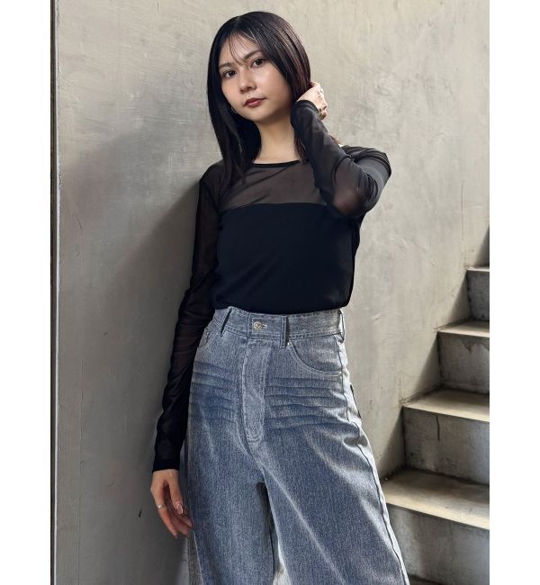 MURUA「コードビスチェデザインレイヤードトップス」|Tシャツ・カットソー|
