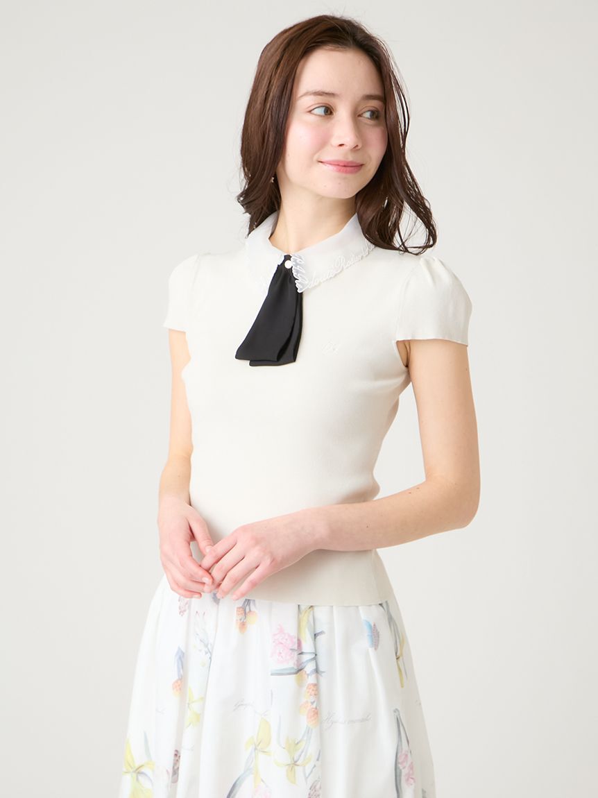 CELFORD「【洗える】【UVカット】【CELFORD&times;P.J. REDOUTEコラボ】衿付きニットプルオーバー」|ニット・セーター|