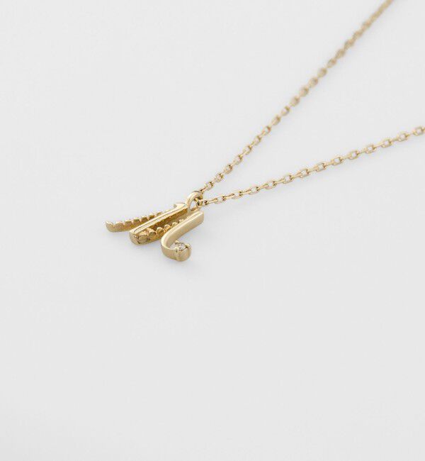 agete「イニシャルM／K10ダイヤモンドネックレス」|ネックレス|