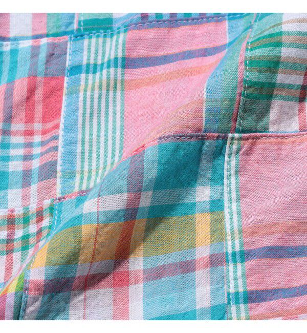 BEAMS PLUS「Cabana Boy-SHT Patchwork Madras Pink」|シャツ・ブラウス|