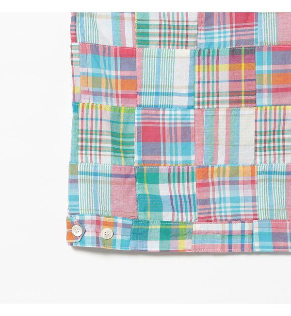 BEAMS PLUS「Cabana Boy-SHT Patchwork Madras Pink」|シャツ・ブラウス|