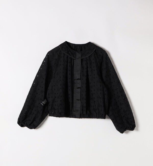 quaranciel「quaranciel:〈手洗い可能〉フラワー レース ジップ ブルゾン」|ブルゾン・スタジャン|