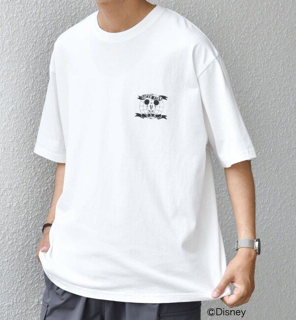 SHIPS any「SHIPS any: /ミッキーマウス/ サイン & ポージング Tシャツ◇」|Tシャツ・カットソー|ホワイト系
