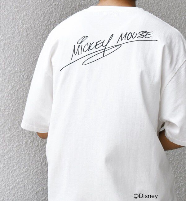 SHIPS any「SHIPS any: /ミッキーマウス/ サイン & ポージング Tシャツ◇」|Tシャツ・カットソー|
