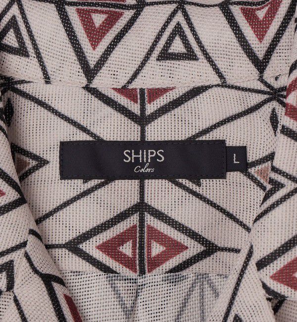 SHIPS Colors 「SHIPS Colors:〈洗濯機可能〉メッシュ プリント シャツ◇」|シャツ・ブラウス|