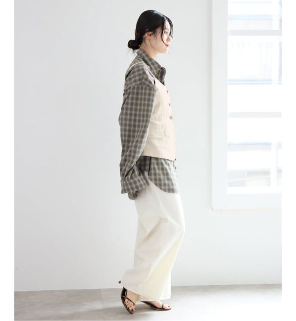 IENA「《セットアップ対応》ウォッシャブル リネン混シェイプジレ」|その他|
