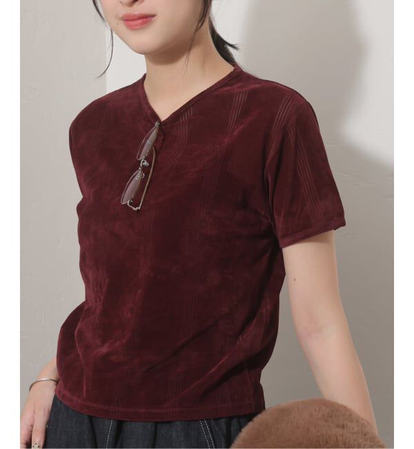 JOURNAL STANDARD relume「《予約》別注【MILLER/ミラー】 フロッキーTEE」|Tシャツ・カットソー|ボルドー