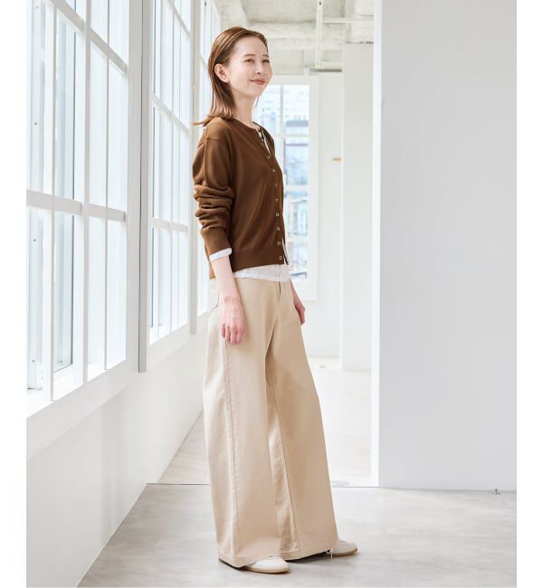 U by SPICK&SPAN「ウォッシャブルドットボタンニットカーディガン」|カーディガン|