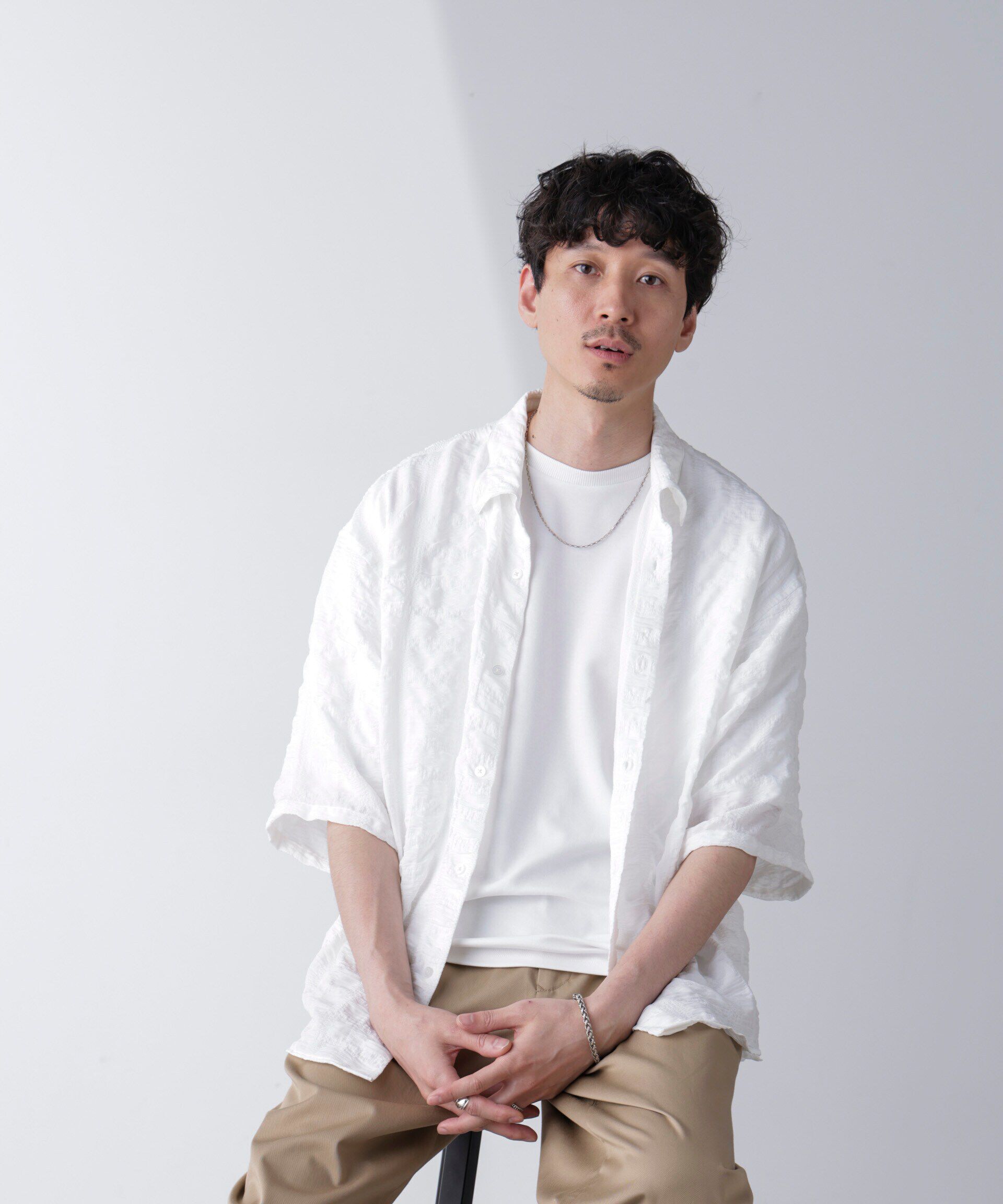 nano･universe「ドビーチェック リラックスシャツ 半袖」|シャツ・ブラウス|