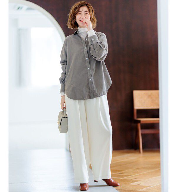 23区「【Oggi1月号/CLASSY.11月号掲載】スムージーコットン タートルネック ニット」|ニット・セーター|