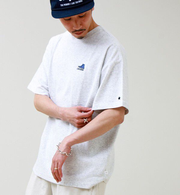 GLOSTER「【CONVERSE】ワンポイント シューズ刺繍Tシャツ」|Tシャツ・カットソー|