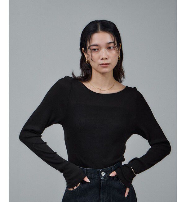 SALON adam et rope'「Hug Silkラウンドネックプルオーバー 2 / 新色追加」|Tシャツ・カットソー|