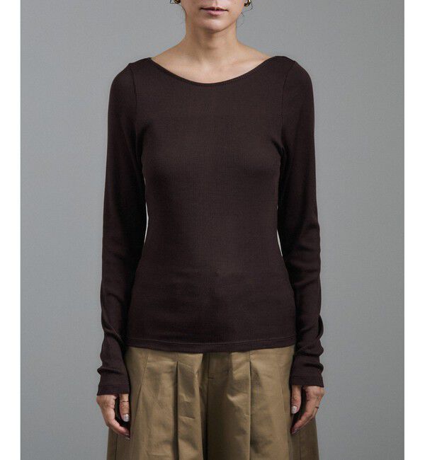 SALON adam et rope'「Hug Silkラウンドネックプルオーバー 2 / 新色追加」|Tシャツ・カットソー|