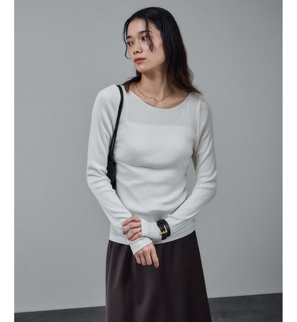 SALON adam et rope'「Hug Silkラウンドネックプルオーバー 2 / 新色追加」|Tシャツ・カットソー|