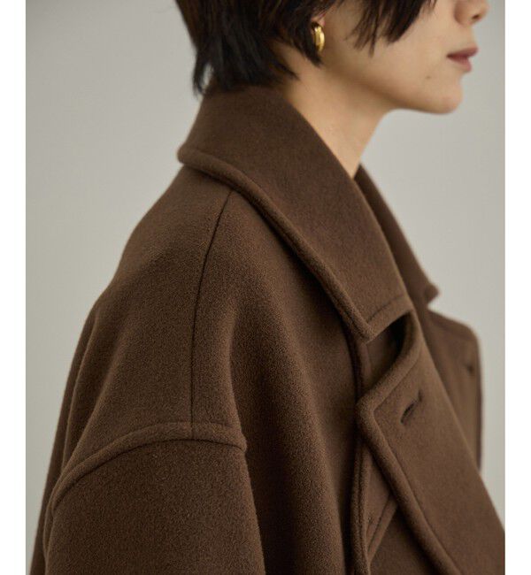 SALON adam et rope'「【WEB限定】FABRICA ダブルクロスPコート」|ピーコート|