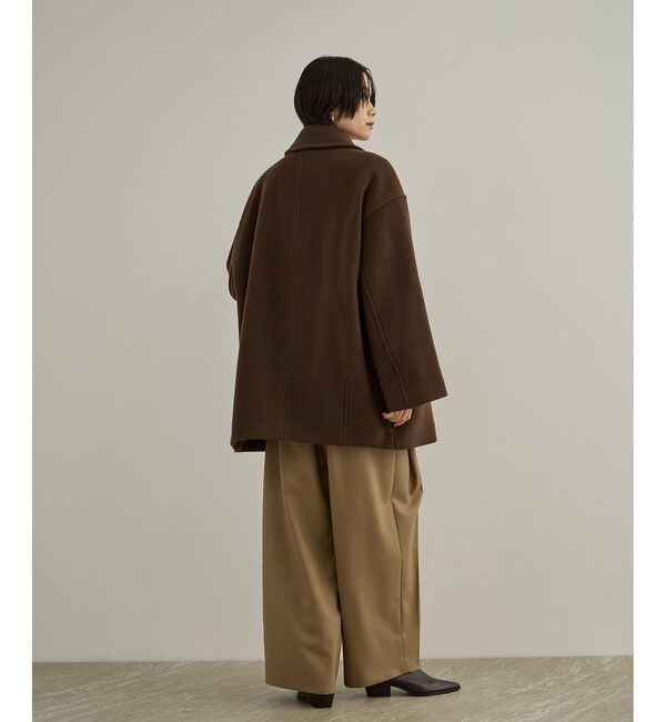 SALON adam et rope'「【WEB限定】FABRICA ダブルクロスPコート」|ピーコート|