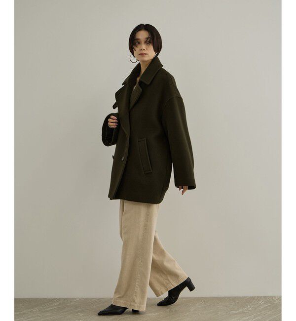SALON adam et rope'「【WEB限定】FABRICA ダブルクロスPコート」|ピーコート|