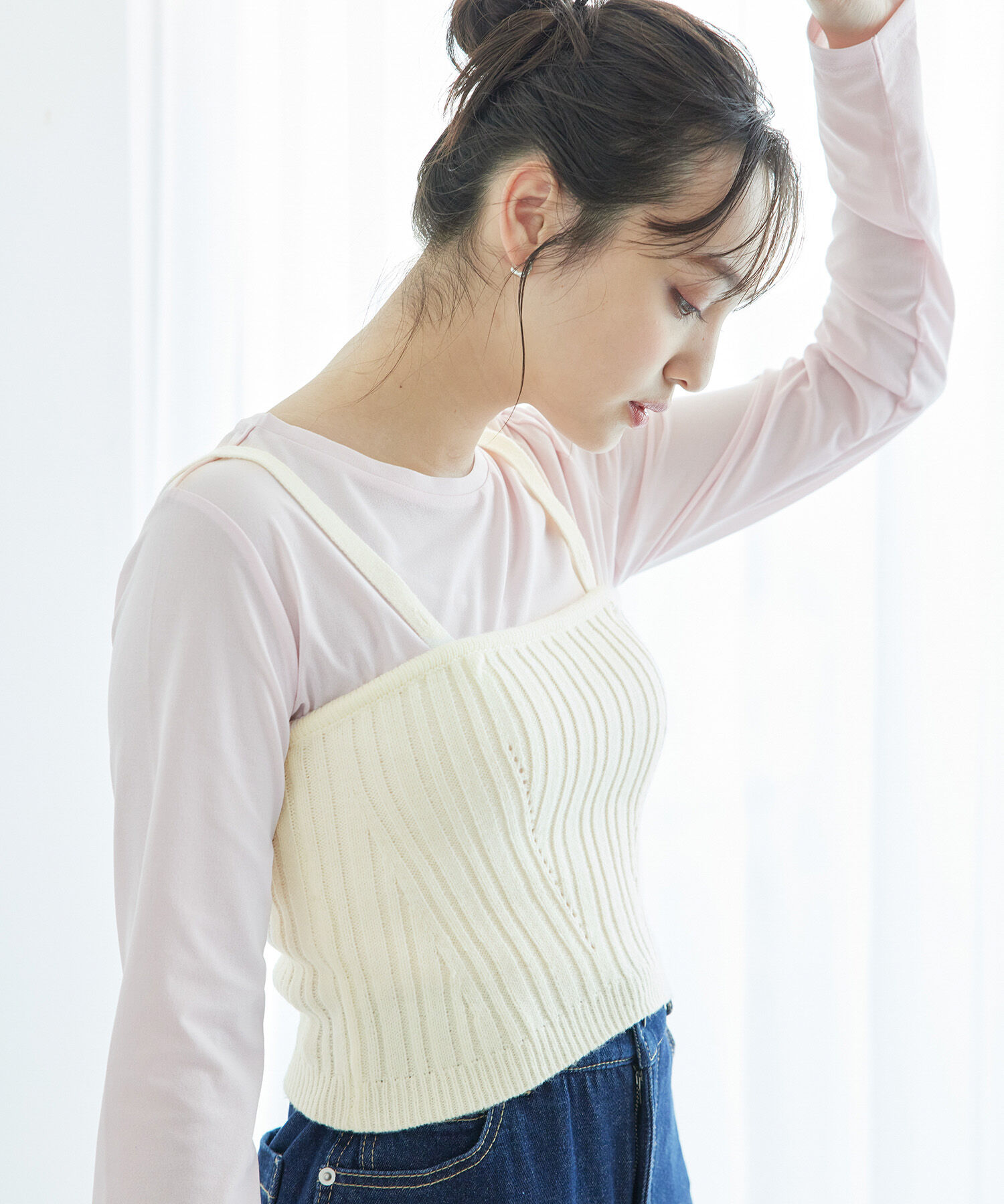 Rope&rsquo;Picnic「ラメ畔ニットビスチェ」|ベスト・ジレ|