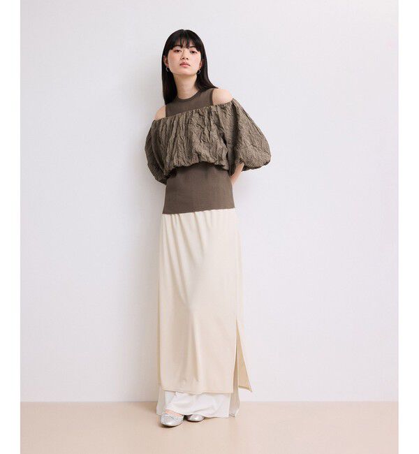 ADAM ET ROPE'「【WEB限定】ニットタンクセットクロップドプルオーバー」|その他|