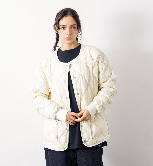 ABAHOUSE「【WEB限定】TAION MILITARY OVER SIZE CREW NEC」|ダウン|オフホワイト