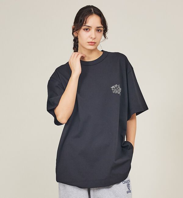 ABAHOUSE「【NANGA / ナンガ】Chest Logo T-Shirt / 胸ロゴTシャ」|Tシャツ・カットソー|ブラック