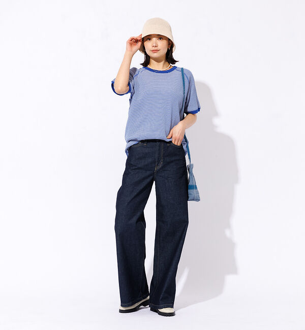 Rouge vif「【FRUIT OF THE LOOM】ボーダーTシャツ / ワッフル / 半袖」|Tシャツ・カットソー|