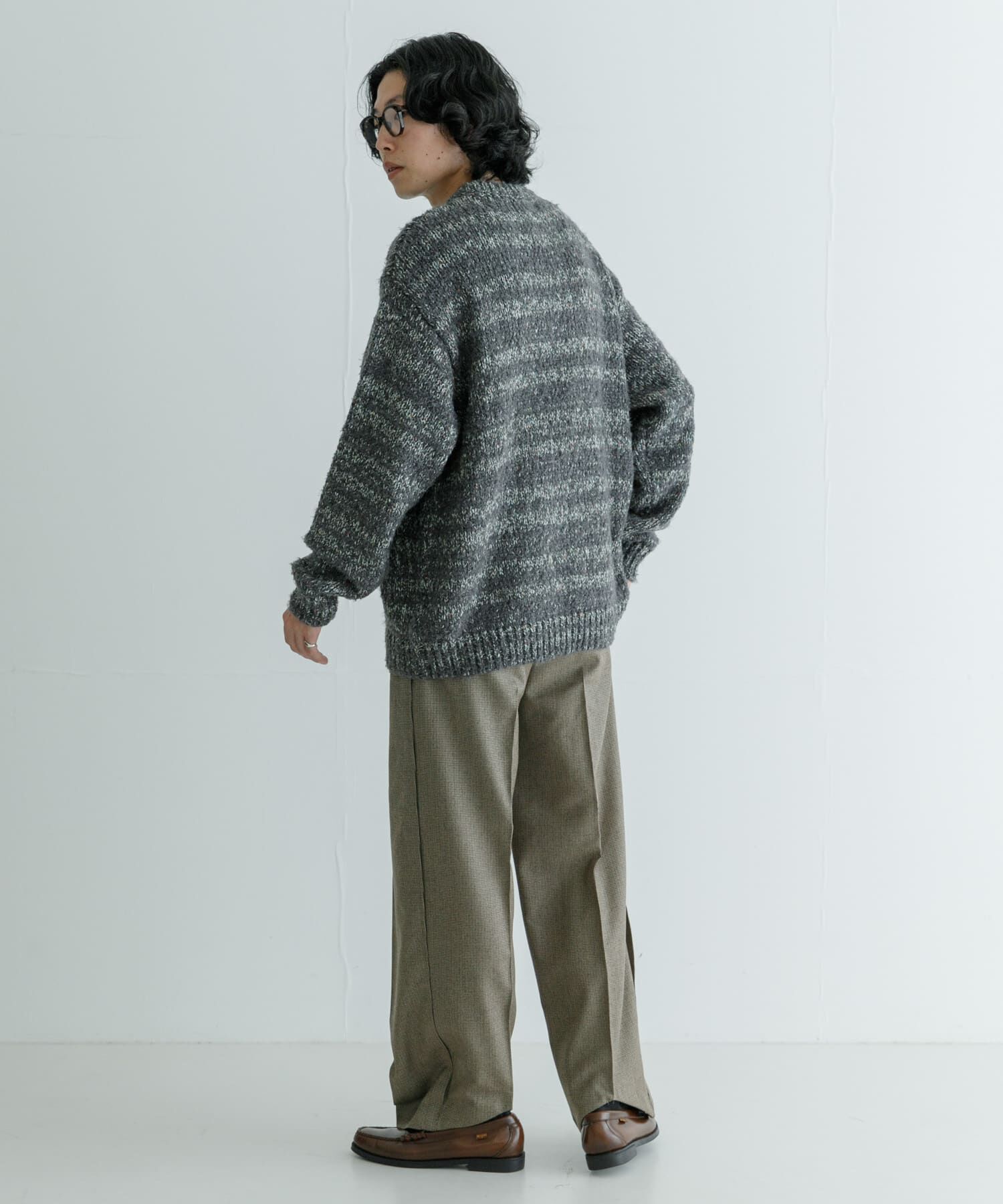 URBAN RESEARCH「URBAN RESEARCH iD　ブークレメランジニット」|ニット・セーター|