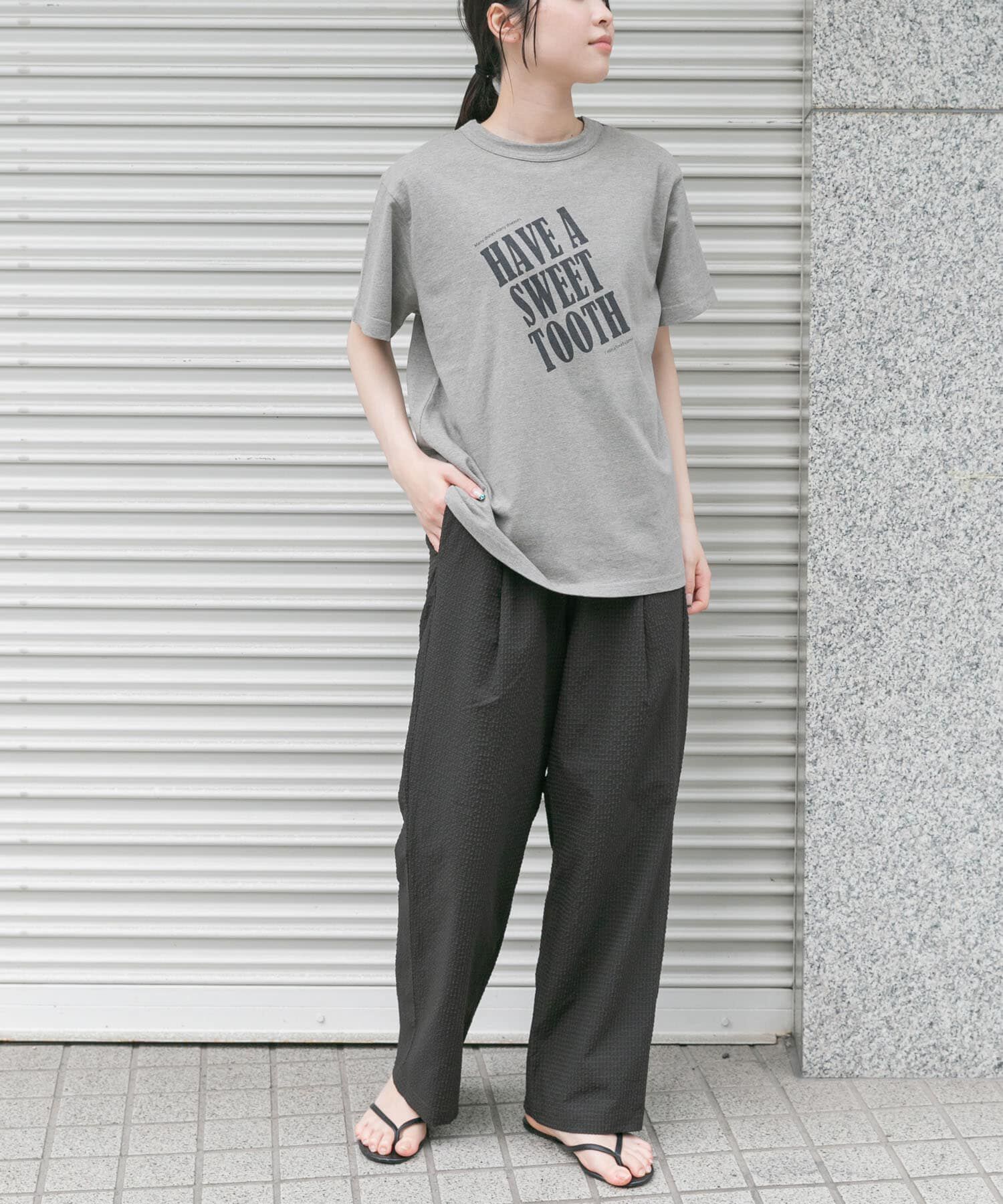 URBAN RESEARCH DOORS「FORK&SPOON　オーバーダイロゴTシャツ」|Tシャツ・カットソー|
